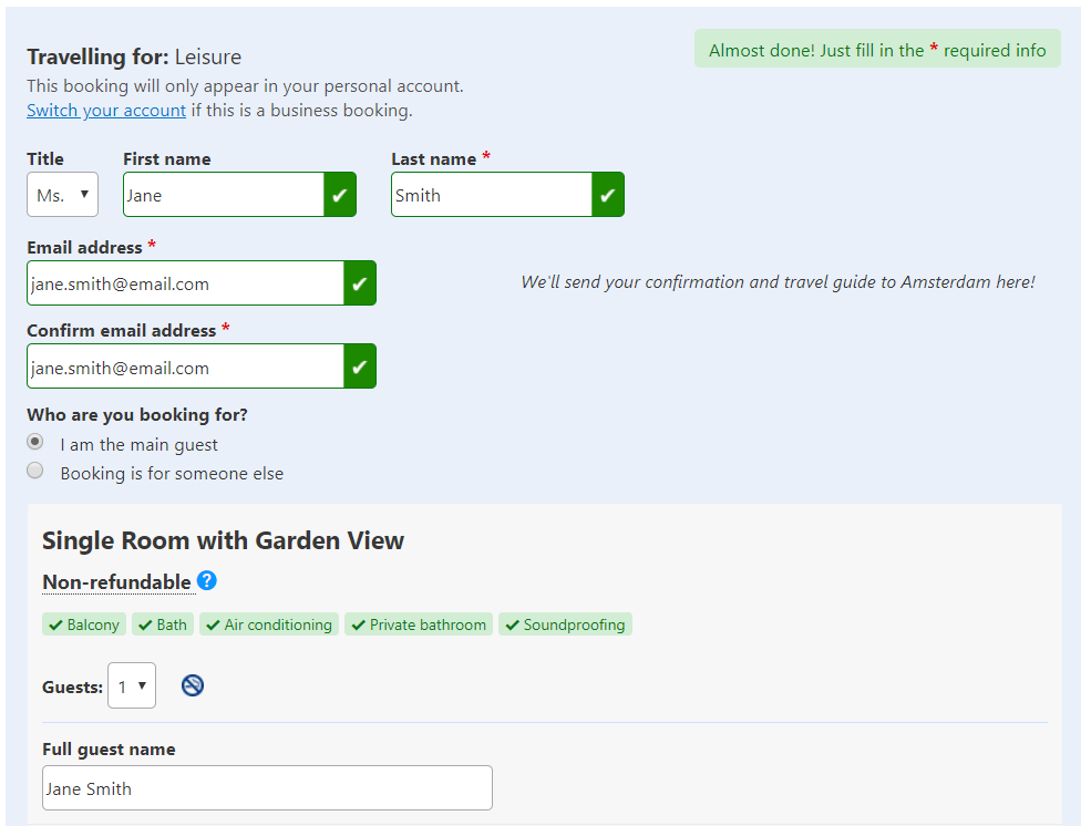 create reservation